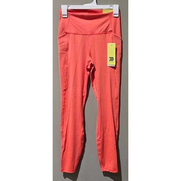 all in motion Pants - All In Motion Women's Small Coral High Rise Keyhole Leg Hems 7/8 Flex Leggings